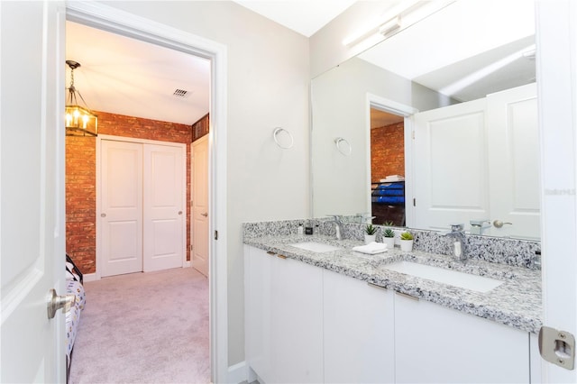 bathroom with vanity