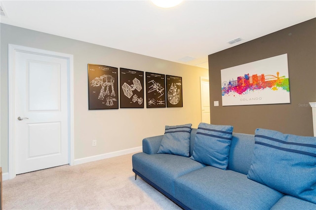 view of carpeted living room