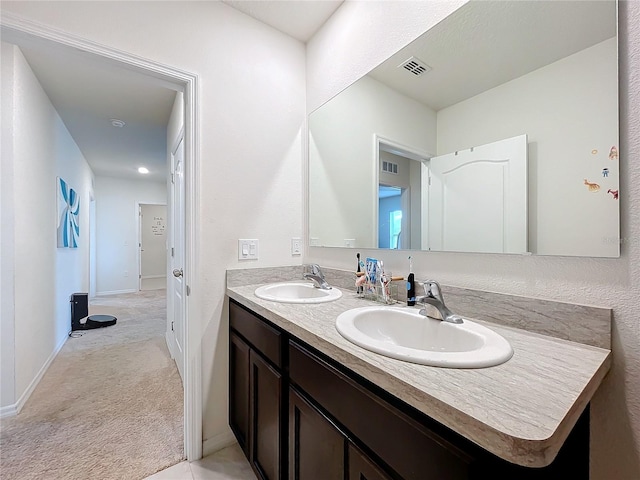 bathroom with vanity