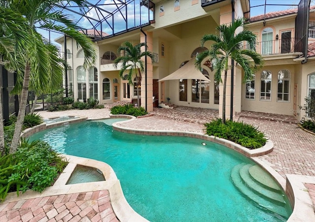 view of pool with a patio area