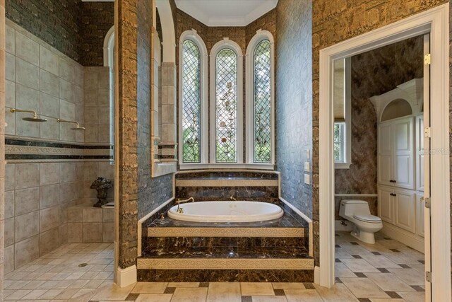9164 Point Cypress Dr, Orlando, FL 32836 - full bathroom featuring a garden tub and a shower stall