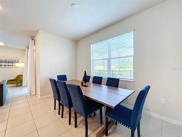 view of tiled dining room