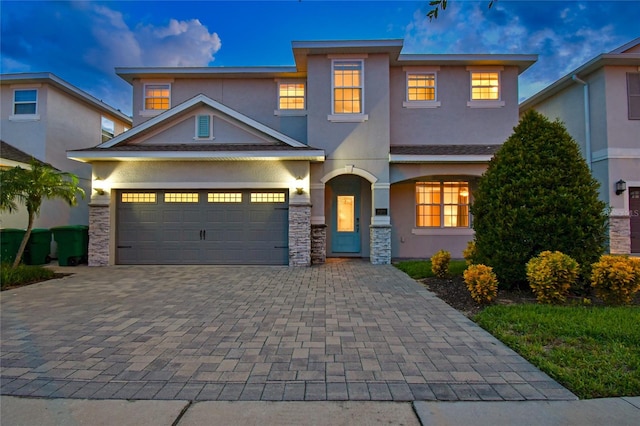 view of front of home featuring a garage