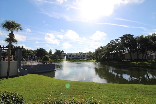 view of water feature