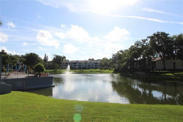 view of water feature