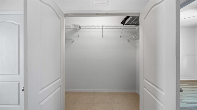 view of walk in closet