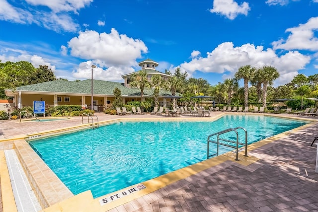 view of pool with a patio area