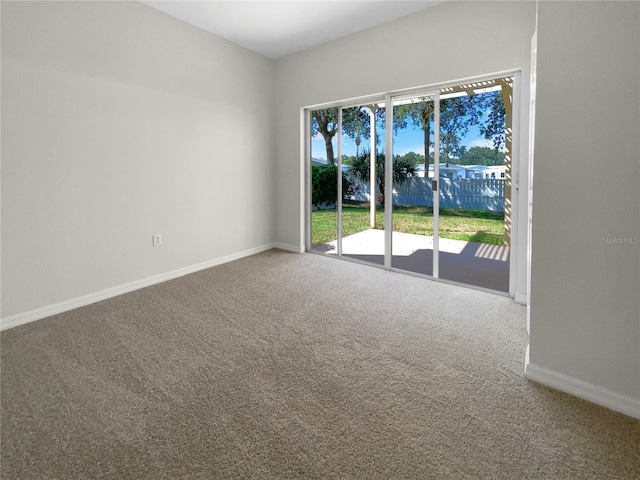 view of carpeted spare room