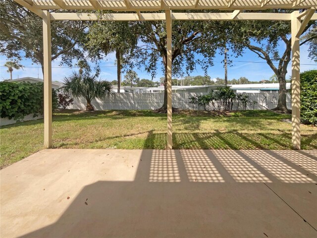 view of patio / terrace featuring a pergola