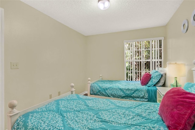 bedroom with a textured ceiling