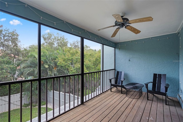unfurnished sunroom featuring plenty of natural light