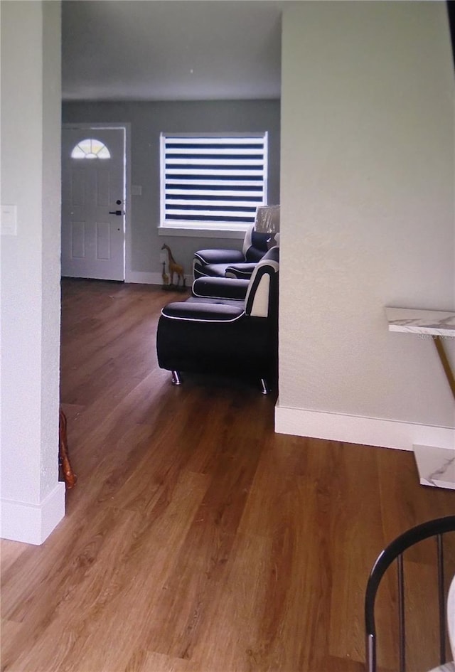 interior space with wood-type flooring