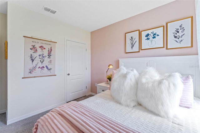 bedroom featuring carpet