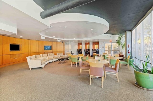 155 S Court Ave Unit 2710, Orlando, FL 32801 - dining space with light carpet and recessed lighting