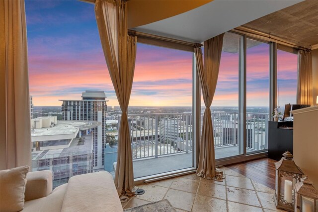 155 S Court Ave Unit 2710, Orlando, FL 32801 - balcony at dusk featuring a view of city