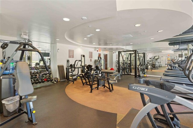155 S Court Ave Unit 2710, Orlando, FL 32801 - workout area featuring recessed lighting