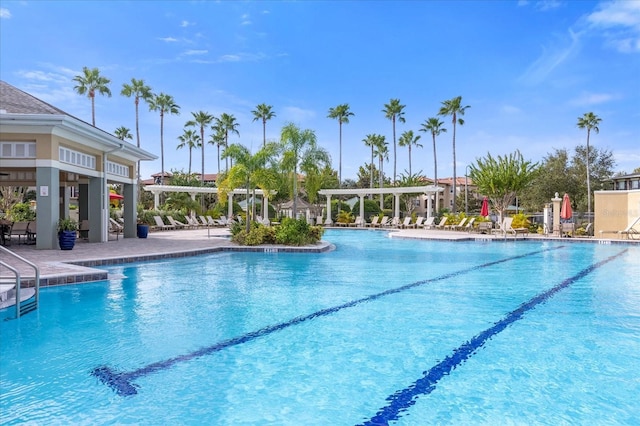 view of pool with a patio