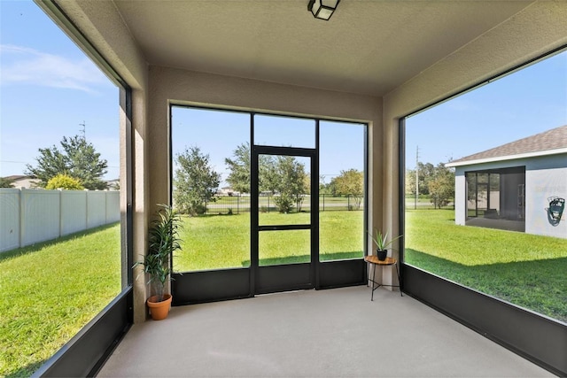 view of sunroom