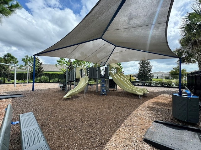 view of jungle gym