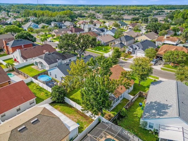 bird's eye view featuring a residential view
