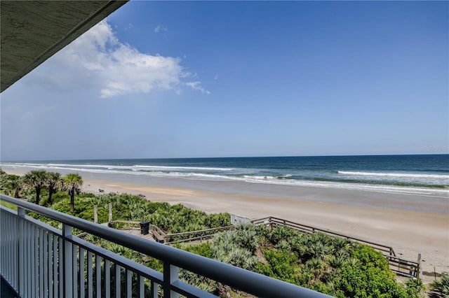 water view with a view of the beach