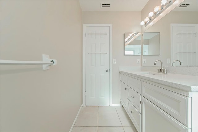 bathroom featuring tile patterned floors and vanity