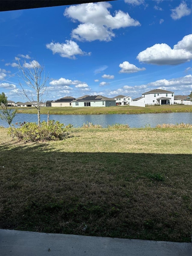 property view of water featuring a residential view