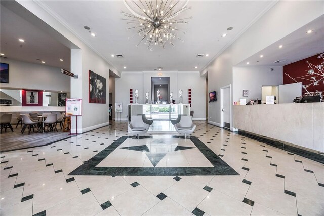 7383 Universal Blvd Unit 710, Orlando, FL 32819 - reception area featuring an inviting chandelier
