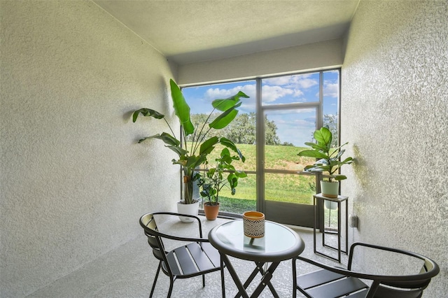 view of sunroom