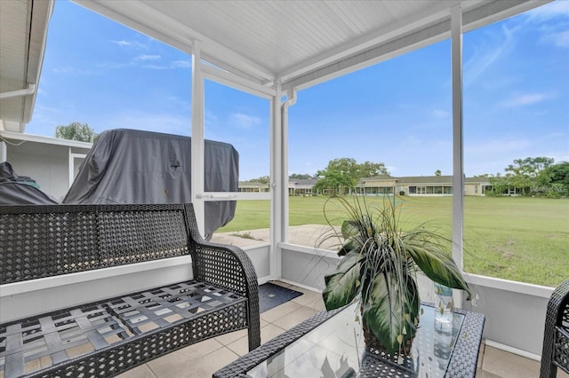 view of sunroom