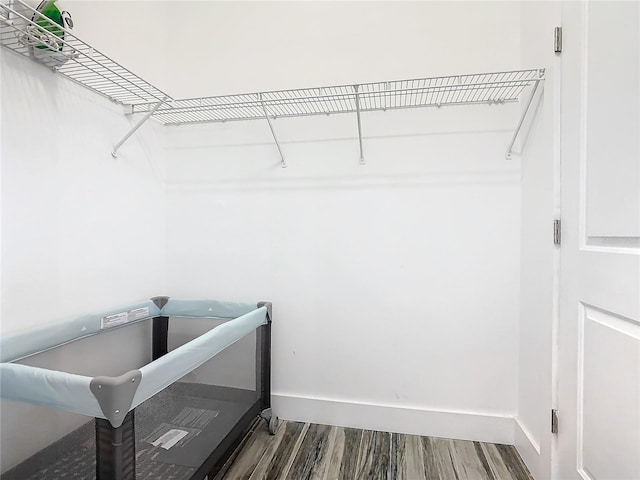 spacious closet with wood-type flooring