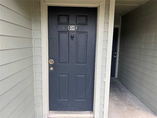 view of doorway to property