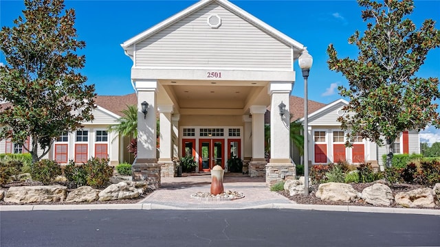 view of front of house featuring french doors