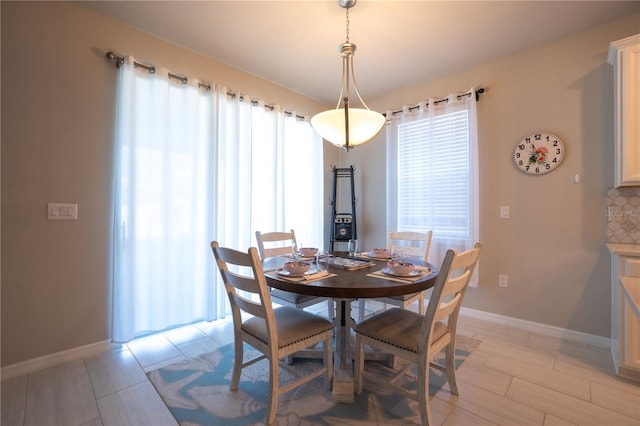 view of dining area