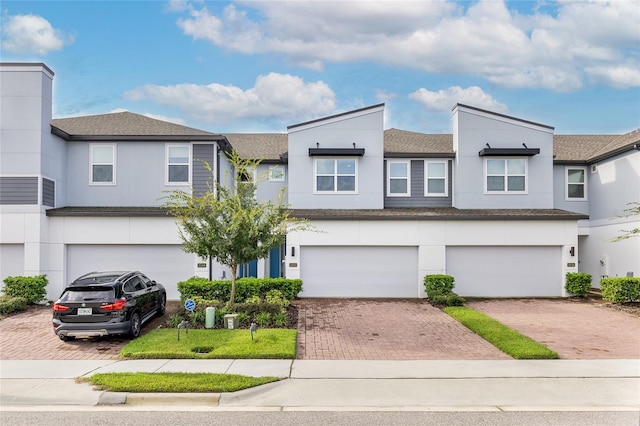 view of property featuring a garage