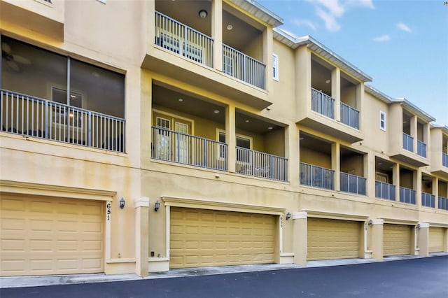 view of property with a garage