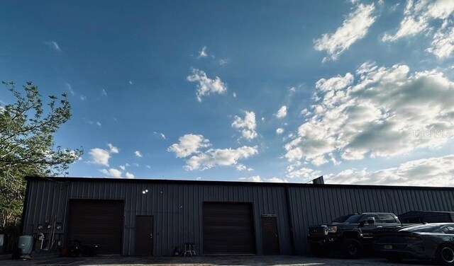 view of outdoor structure with a garage