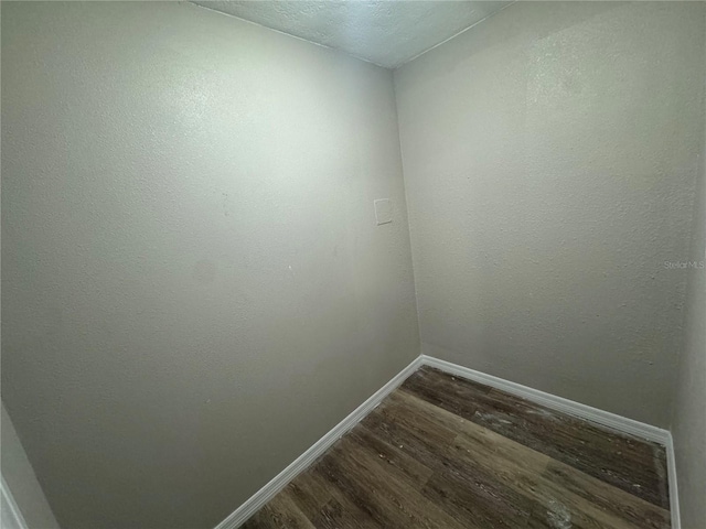 interior space with dark wood-type flooring