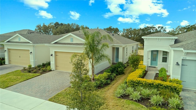 view of front of home featuring a garage