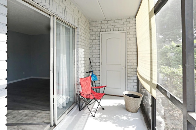 view of sunroom