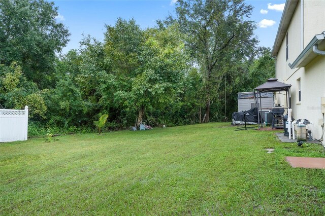 view of yard featuring a gazebo