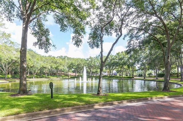 view of water feature