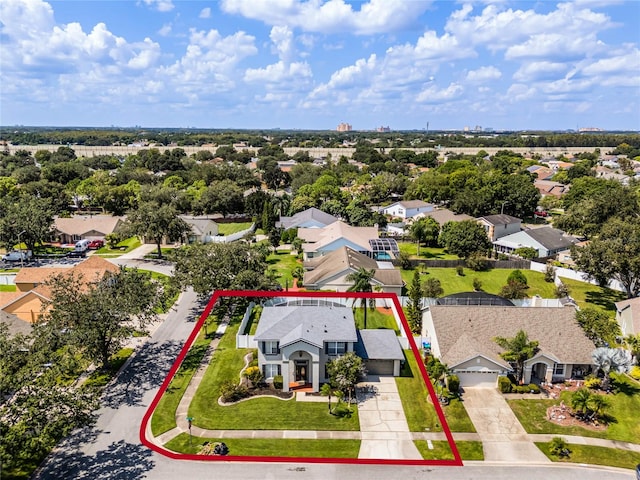 birds eye view of property