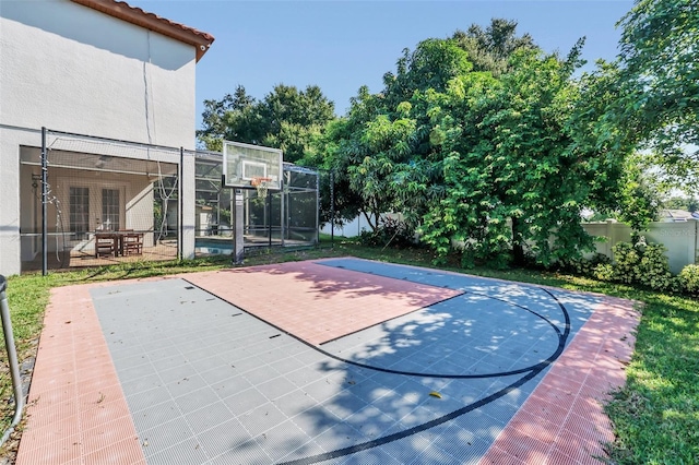 view of basketball court