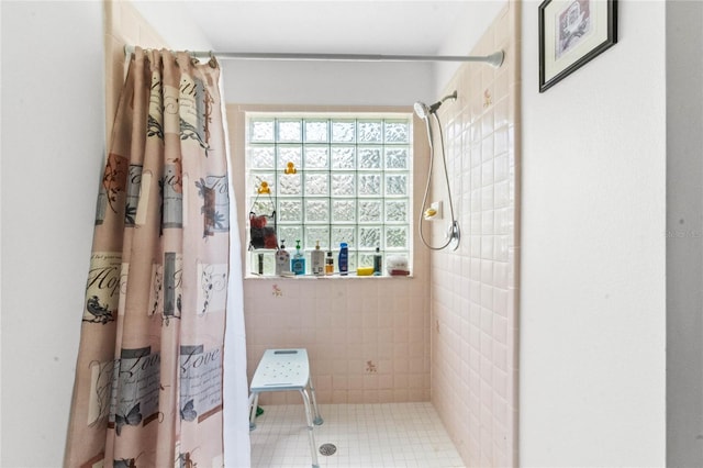 bathroom with walk in shower