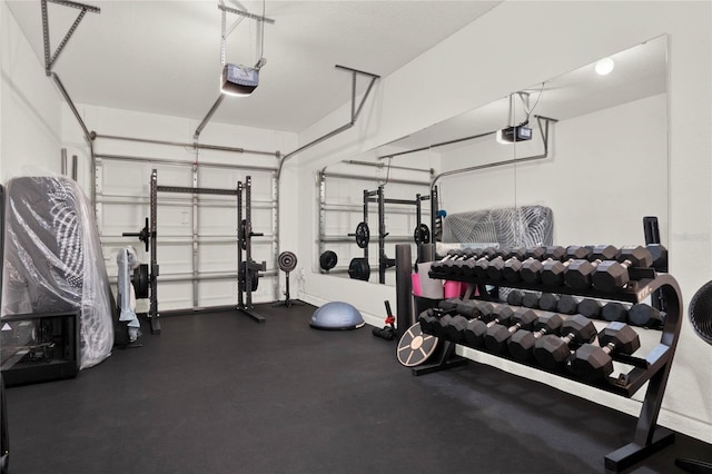 view of workout area