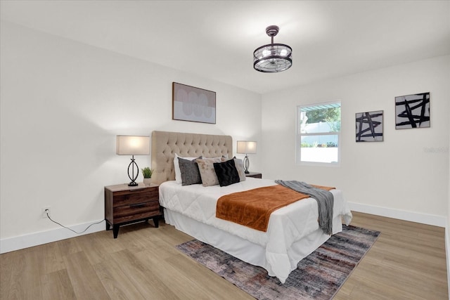 bedroom featuring light hardwood / wood-style flooring