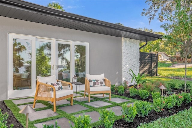 view of patio / terrace with french doors