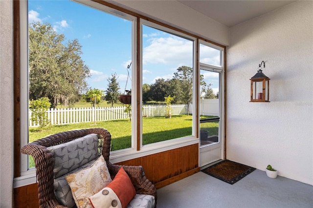 view of sunroom