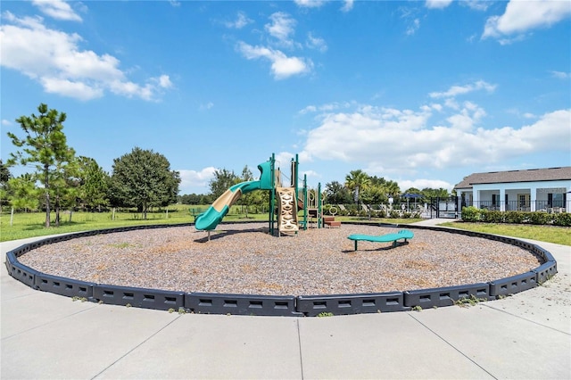 view of play area